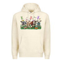 Sandshell easter cow Premium Hoodie - LillyAllenDesigns