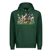 Sports Green easter cow Premium Hoodie - LillyAllenDesigns