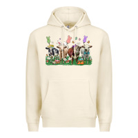 Tofu easter cow Premium Hoodie - LillyAllenDesigns