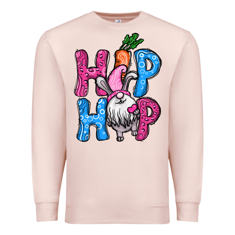 Easter Hip Hop Gnome Premium Sweatshirt by NancyCooperArtShop | Teevron