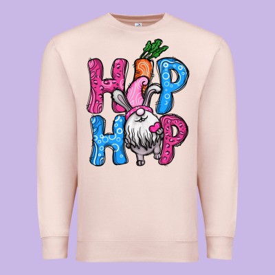 Easter Hip Hop Gnome Premium Sweatshirt Designed By Nancycooperartshop