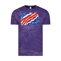 Cloud Purple Patriotic tie dye background 4th of july Vintage Tee - CowGirlArtShop