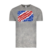Cloud Rock Patriotic tie dye background 4th of july Vintage Tee - CowGirlArtShop