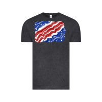 Vintage Black Patriotic tie dye background 4th of july Vintage Tee - CowGirlArtShop