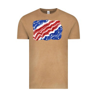 Vintage Camel Patriotic tie dye background 4th of july Vintage Tee - CowGirlArtShop