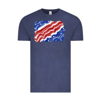 Vintage Denim Patriotic tie dye background 4th of july Vintage Tee - CowGirlArtShop