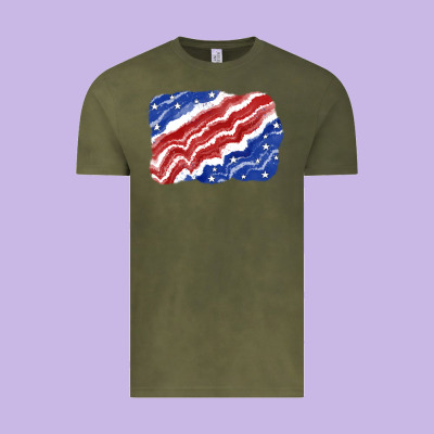 Patriotic Tie Dye Background 4th Of July Vintage Tee Designed By Cowgirlartshop