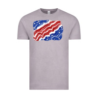 Vintage Zinc Patriotic tie dye background 4th of july Vintage Tee - CowGirlArtShop