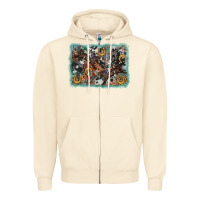 Sandshell bucking bronco rodeo revolver western background Zipper Hoodie - AdoDesignShop