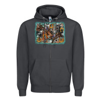 Smoke bucking bronco rodeo revolver western background Zipper Hoodie - AdoDesignShop