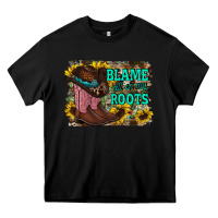 Black blame all on my roots Heavy Core Tee - RacoonDesign