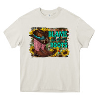 Cream blame all on my roots Heavy Core Tee - RacoonDesign