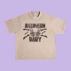 Halloween Baby Urban Heavy Tee Designed By Cowhidedigitalart