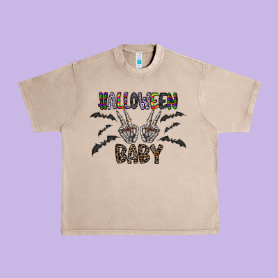 Halloween Baby Urban Heavy Tee Designed By Cowhidedigitalart