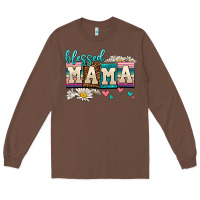Chestnut daisy blessed mama Long Sleeve Tee - AdoDesignShop