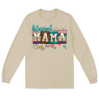 Mushroom daisy blessed mama Long Sleeve Tee - AdoDesignShop
