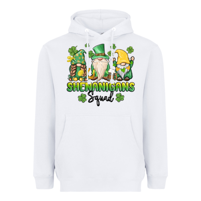 Shenanigans Squad Gnomes St. Patricks Day Heavyweight Hoodie by MaliasSmallBusiness | Teevron