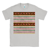 Moon Dust christmas mistletoe and stripes seamless pattern Classic Tee - BundleAndBundleShop