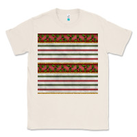 Natural christmas mistletoe and stripes seamless pattern Classic Tee - BundleAndBundleShop