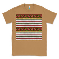 Toasted Coconut christmas mistletoe and stripes seamless pattern Classic Tee - BundleAndBundleShop