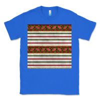 True Royal christmas mistletoe and stripes seamless pattern Classic Tee - BundleAndBundleShop