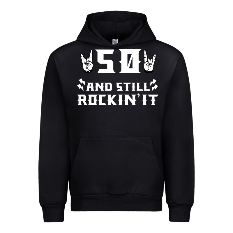 50 Birthday Rock Whitw Urban Hoodie by Bettercallsaul | Teevron