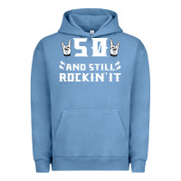 Pigment Pebble Blue 50 birthday rock whitw Urban Hoodie - Bettercallsaul