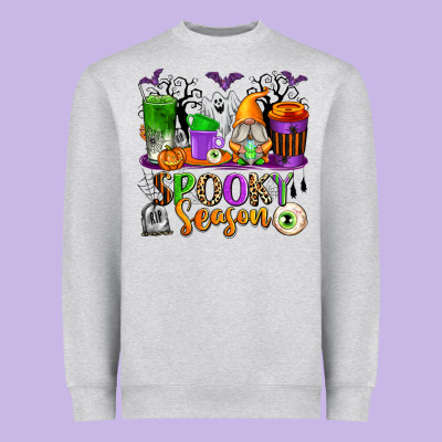 Spooky Season Coffee Cups Heavyweight Sweatshirt Designed By Texasbilliewilder