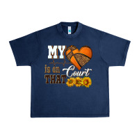 Navy my heart is on that court Urban Heavy Tee - HRA Design Shop