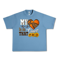 Pebble Blue my heart is on that court Urban Heavy Tee - HRA Design Shop