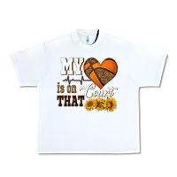 White my heart is on that court Urban Heavy Tee - HRA Design Shop