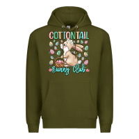Army Green cottontail bunny club Premium Hoodie - LillyAllenDesigns