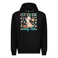 Black cottontail bunny club Premium Hoodie - LillyAllenDesigns