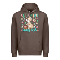Coffee cottontail bunny club Premium Hoodie - LillyAllenDesigns