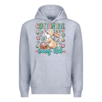 Heather Grey cottontail bunny club Premium Hoodie - LillyAllenDesigns