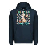 Navy cottontail bunny club Premium Hoodie - LillyAllenDesigns