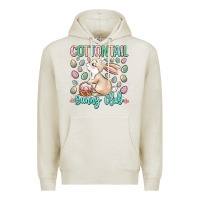 Oatmeal Heather cottontail bunny club Premium Hoodie - LillyAllenDesigns