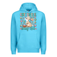 Ocean Blue cottontail bunny club Premium Hoodie - LillyAllenDesigns