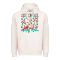 Pale Pink cottontail bunny club Premium Hoodie - LillyAllenDesigns