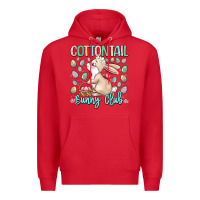 Red cottontail bunny club Premium Hoodie - LillyAllenDesigns