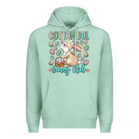 Seafoam cottontail bunny club Premium Hoodie - LillyAllenDesigns