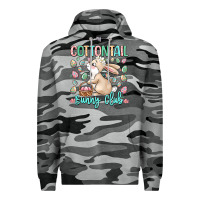 Slate Camo cottontail bunny club Premium Hoodie - LillyAllenDesigns