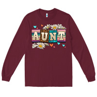 Burgundy daisy aunt Long Sleeve Tee - AdoDesignShop