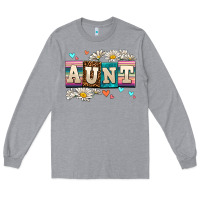 Heather Grey daisy aunt Long Sleeve Tee - AdoDesignShop