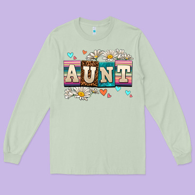 Daisy Aunt Long Sleeve Tee Designed By Adodesignshop