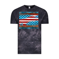 Cloud Black Leopard glitter American flag tumbler Vintage Tee - Neo Western