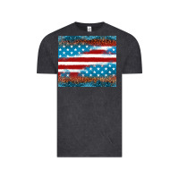 Vintage Black Leopard glitter American flag tumbler Vintage Tee - Neo Western