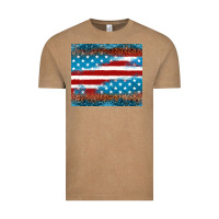 Vintage Coffee Leopard glitter American flag tumbler Vintage Tee - Neo Western