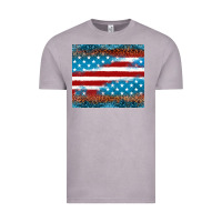 Vintage Zinc Leopard glitter American flag tumbler Vintage Tee - Neo Western