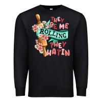 Black they see me rolling they hatin Premium Sweatshirt - MaliasSmallBusiness